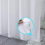 Cortina ducha redonda 180x70pulg con patas garra blanca 31uds