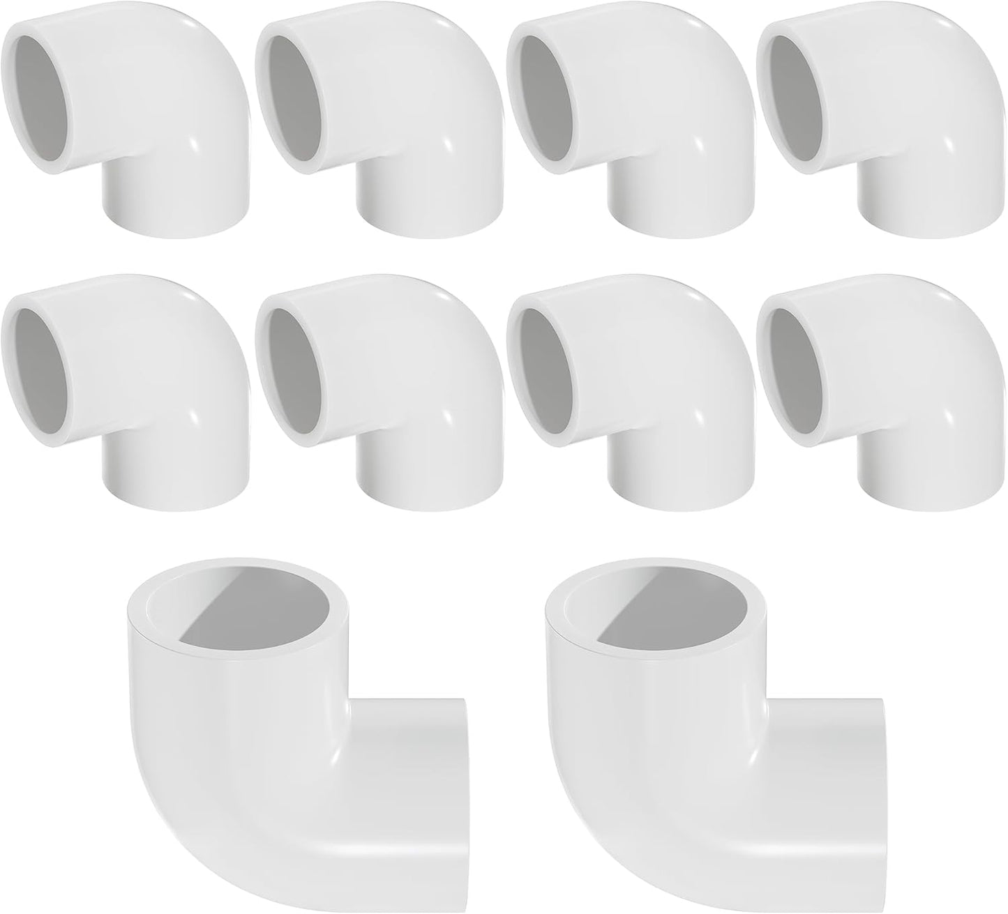 Codo PVC 1-1/2 pulg 90 grados 10 conectores grado 40