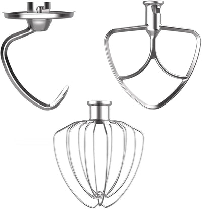 Kit 3 Pzas Acero Inox para Mezcladora KitchenAid 4.5/5qt