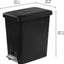Cubo basura rectangular 2.7gal plástico pedal negro set 2
