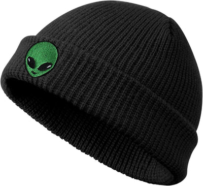 Gorro invierno tejido alienígenas negro