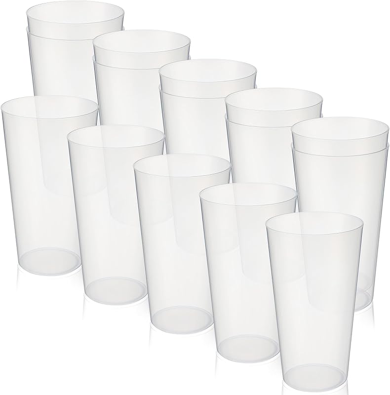 54 Vasos Plástico 18oz Reutilizables Apilables