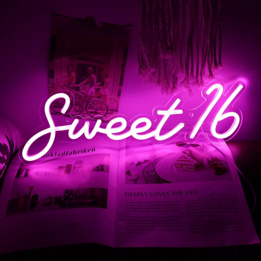Letrero neón 16 luces LED cumpleaños USB