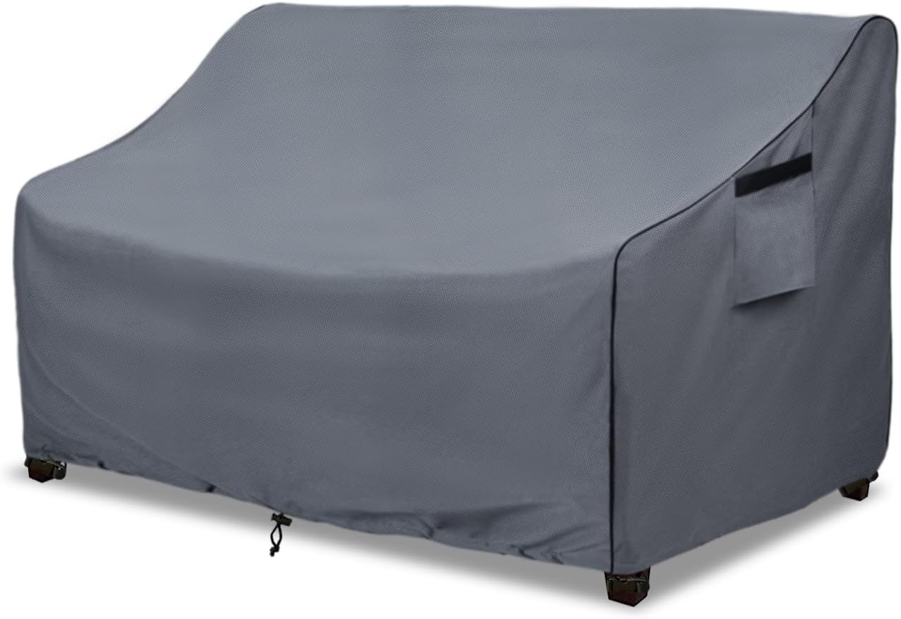 Funda sofá 3 plazas exterior 600D impermeable 79x38.5" gris