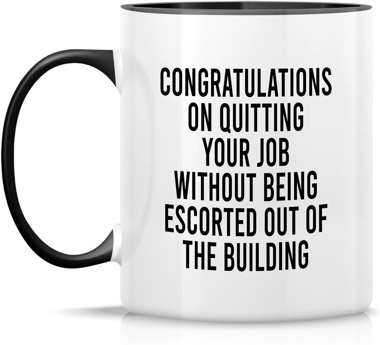 Taza cerámica 11oz con mensaje de despedida de trabajo