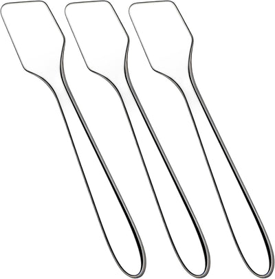 3 Espátulas Maquillaje Acero Inox Aplicador Loción Reutilizable