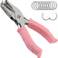 Perforadora 8 hojas 10 anillos encuadernadores rosa