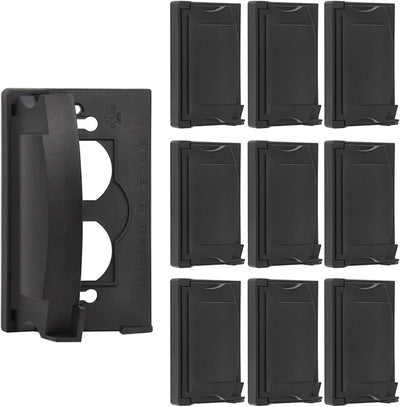10 Cubiertas salida exterior dúplex negro 4.65x2.87" UL