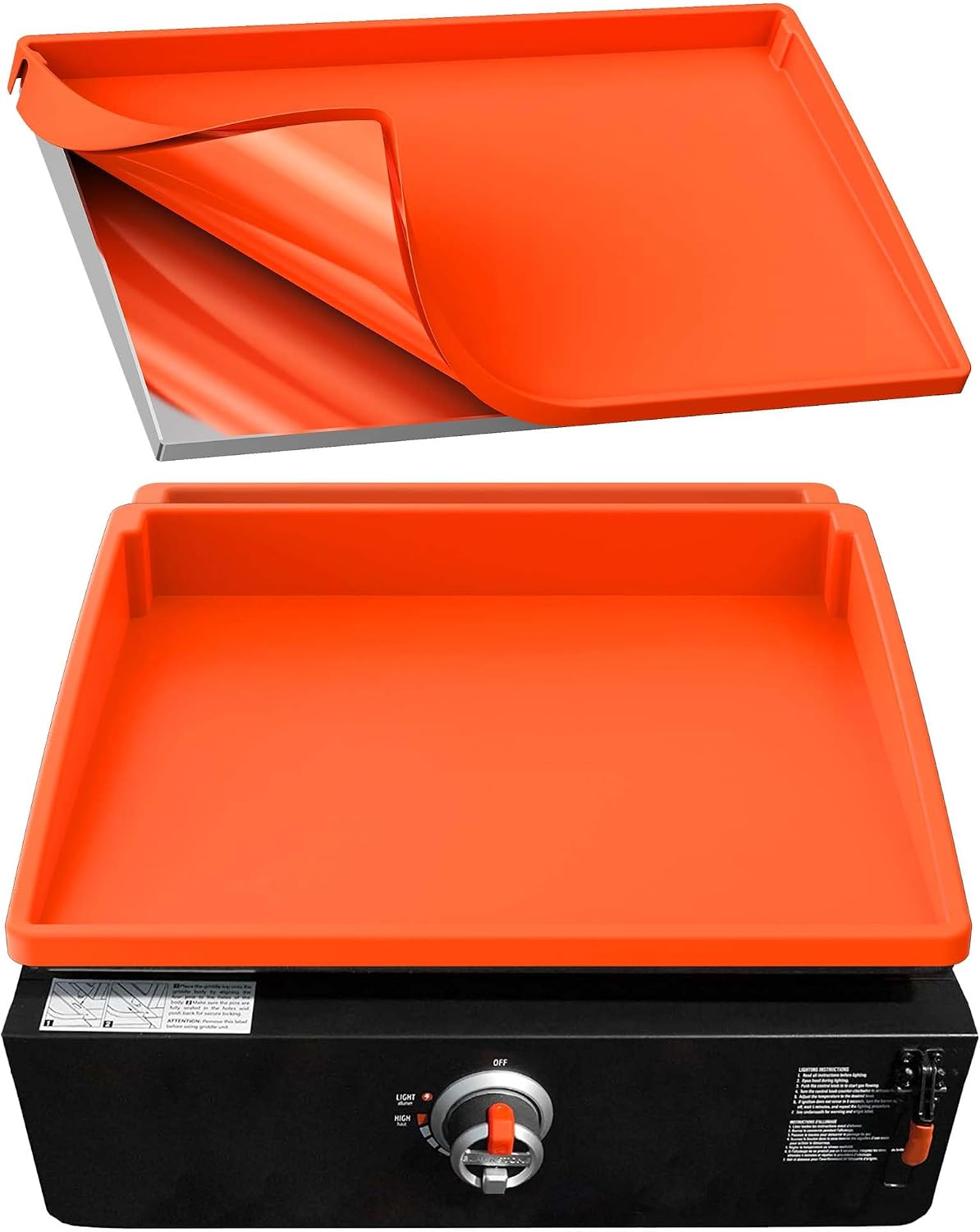 Alfombrilla silicona para parrilla Blackstone naranja
