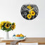 Reloj pared girasol 12pulg silencioso cocina oficina