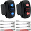 Interruptor basculante 12V 20A DPDT con luz LED azul/rojo