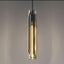 Luz colgante isla cocina gris humo pantalla cristal