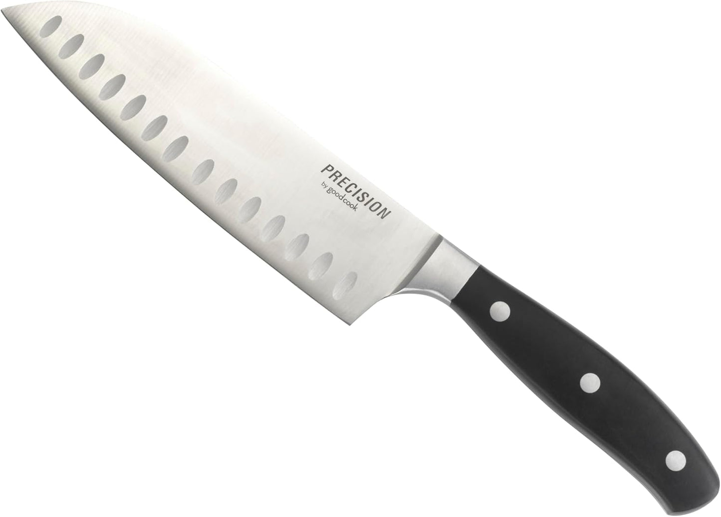 Cuchillo Santoku 7pulg Negro de Acero Inox para Cocina