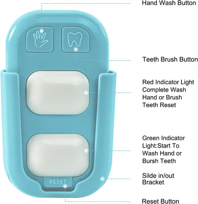 Temporizador cepillado dientes niños indicador color baño verde