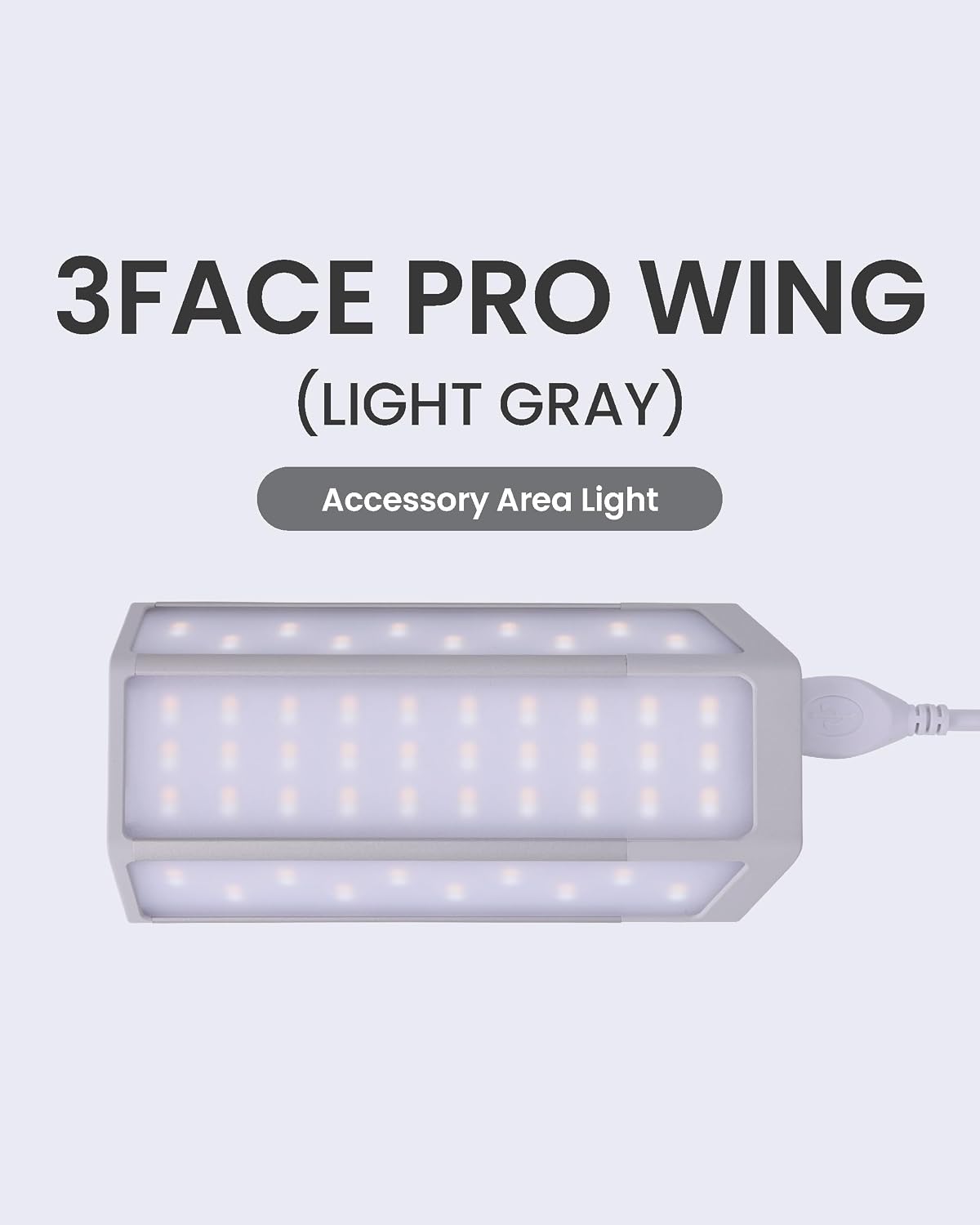 Barra lámpara superficie recargable 3Face Pro Wing gris