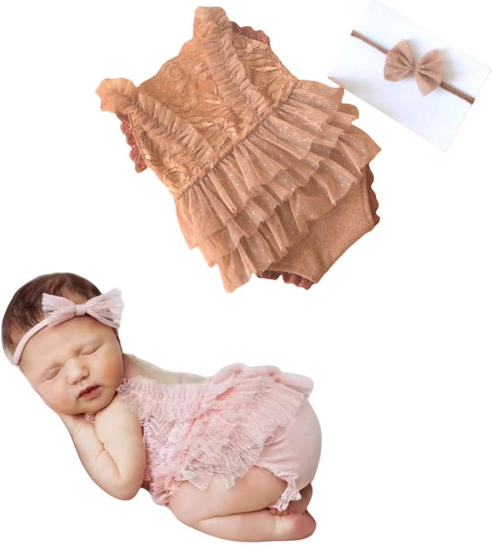 Traje foto recién nacida niña princesa encaje