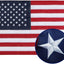 Bandera EE.UU. estrellas bordadas nailon 210D ojales latón