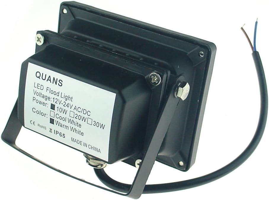 Lámpara LED inundación 12/24V impermeable negro 4uds