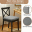 Set 4 cojines silla comedor antiderrap 16x17pulg gris