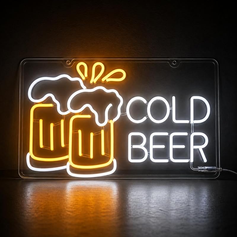 Letrero neón LED flexible para bar y garaje 17x11.5pulg