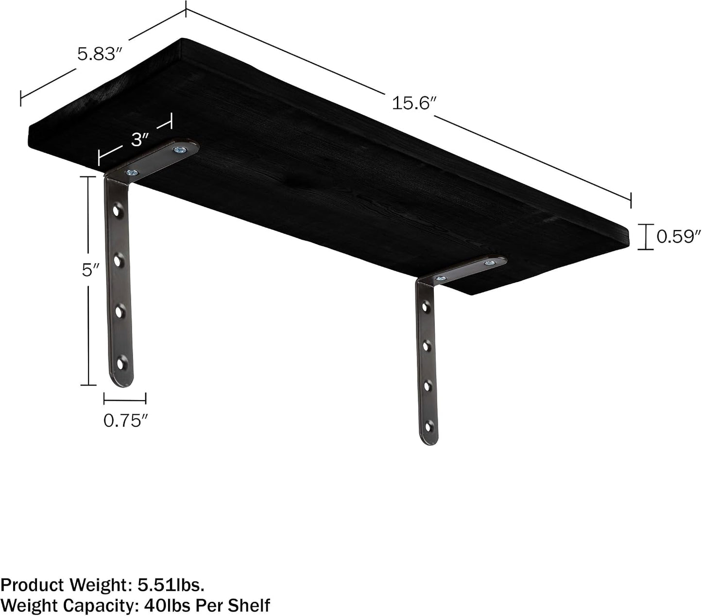 6 Pzas Estantes Flotantes Madera Sala Cocina Dormitorio