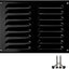 Rejilla ventilación 8x6pulg malla negra para pared y techo