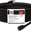 Cable extensión resistente exterior 30ft 12/3 SJTW negro