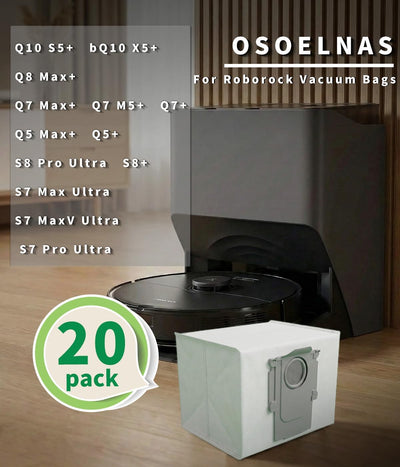 Bolsas vacío Roborock Q10 Q8 Max Q7 Q5 20 Pzas
