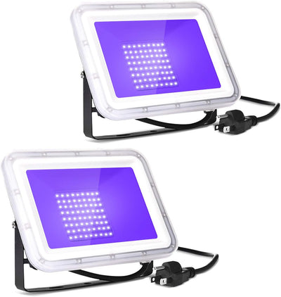 2 Luces Neón UV 50W para Fiesta Halloween Navidad