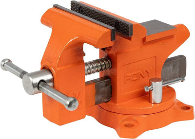 Tornillo banco ligero base giratoria 4.5pulg color naranja