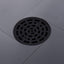 Desagüe ducha redondo 4 1/4pulg negro rejilla extraible