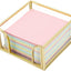 Dispensador notas adhesivas vidrio dorado 3x3"