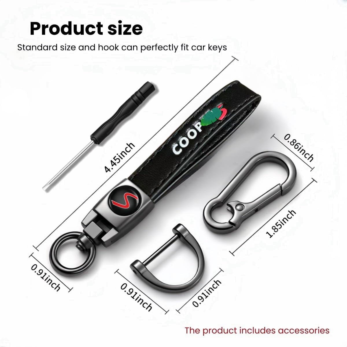 Porta llaves de cuero premium para coche