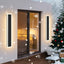 2 Lámparas LED pared exterior 36pulg IP65 aplique negro