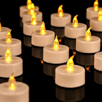 24 Velas LED Té Amarilla Cálida Sin Llama para Regalo