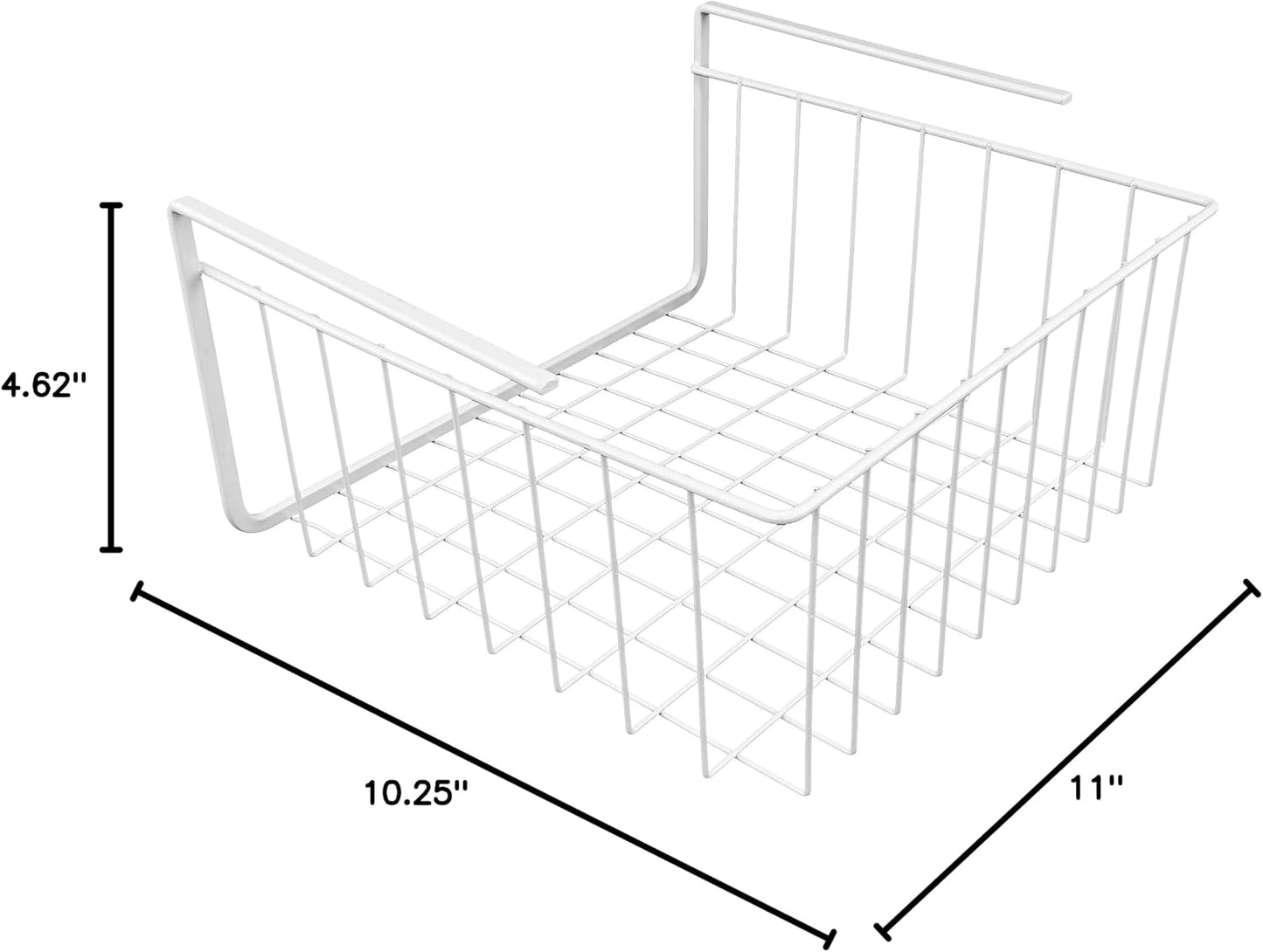 Cesta organizadora para estantería alambre blanco