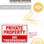 Letrero propiedad privada aluminio 10x14" UV duradero
