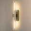 Aplique pared latón dorado 22.8" regulable 2 luces vidrio
