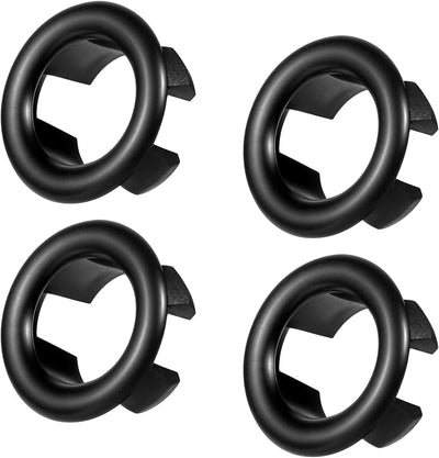 Anillo desbordamiento fregadero 4 pzas PVC negro