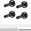 4 Soportes Estante Flotante Metal Negro 4"