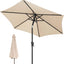 Sombrilla patio 10ft 6 varillas resistentes UV beige