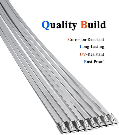 Bridas metal 100 pzas acero inox 304 8pulg resistentes tubos