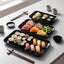 Set 3 platos rectangulares porcelana 16/14/12 pulg negra