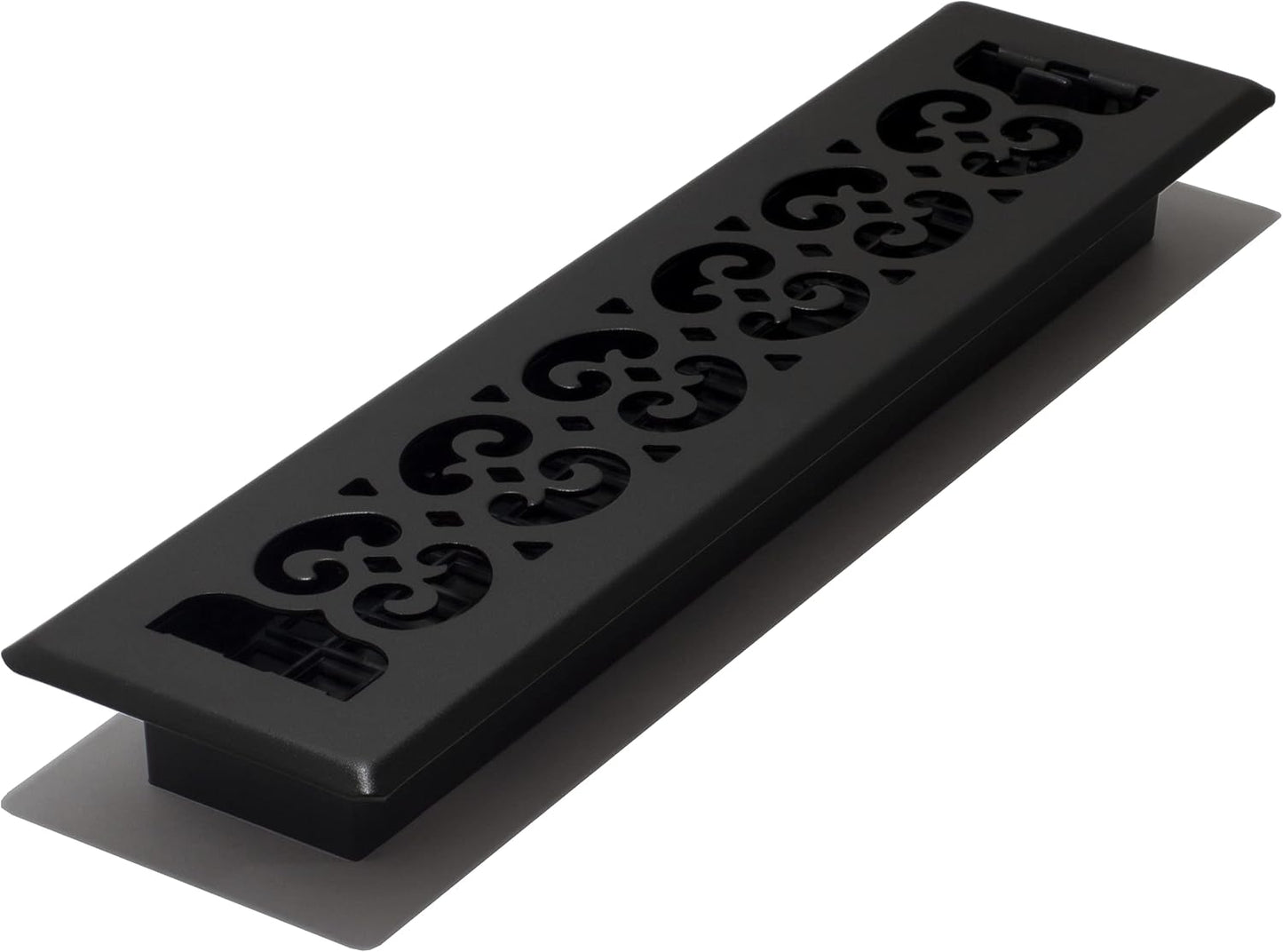 Registro piso voluta 2x14pulg negro texturizado