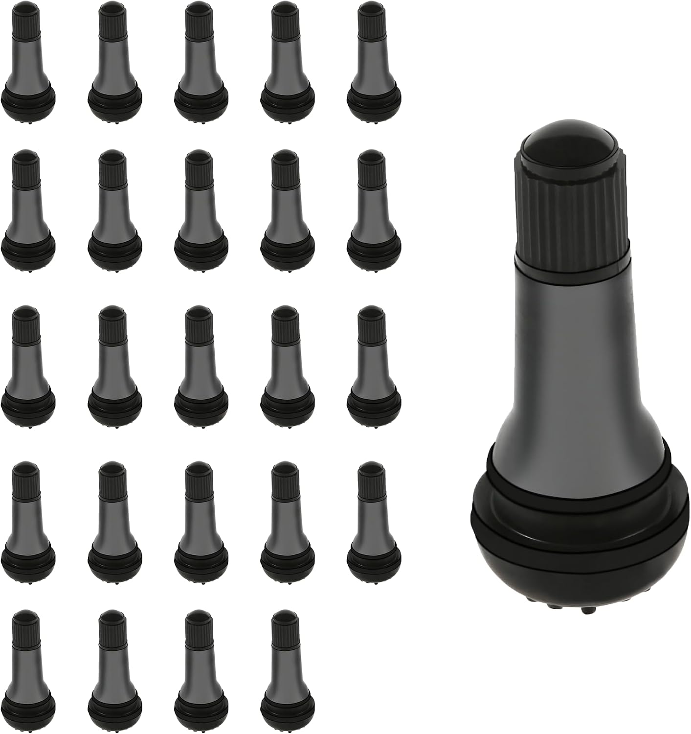 Vástago válvula neumática negro 0.453" para llanta