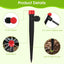 60 Emisores Riego Goteo Rojos 1/4" Cabezales Aspersor