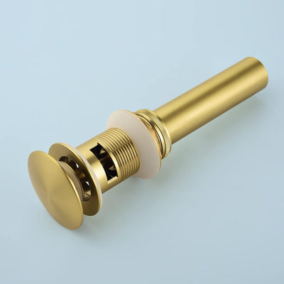 Desagüe baño latón tapón desplegable fregadero oro cepillado