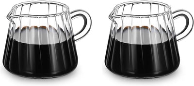 Jarra Vidrio Crema 2 Pzas 6.8oz para Café Té Hogar Cafetería
