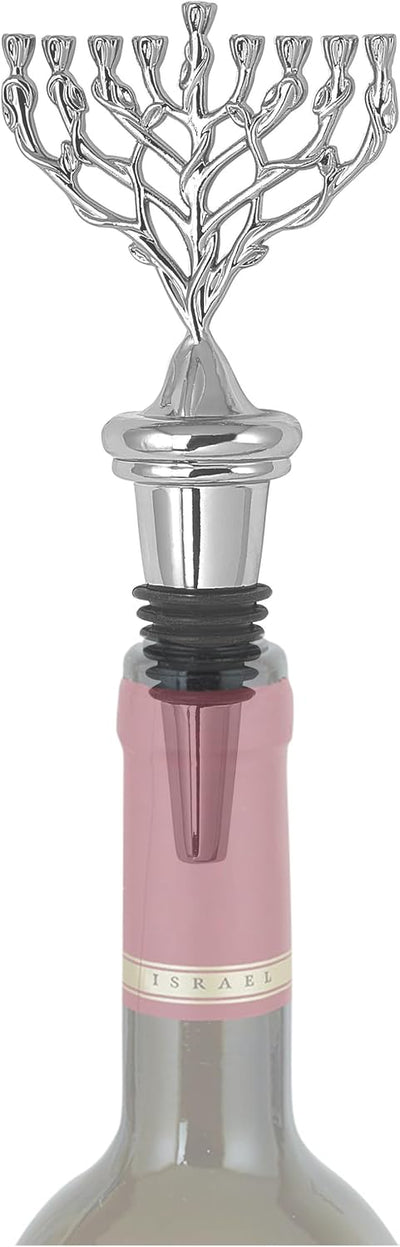 Tapón vino Janucá chapado níquel hermético corcho al vacío