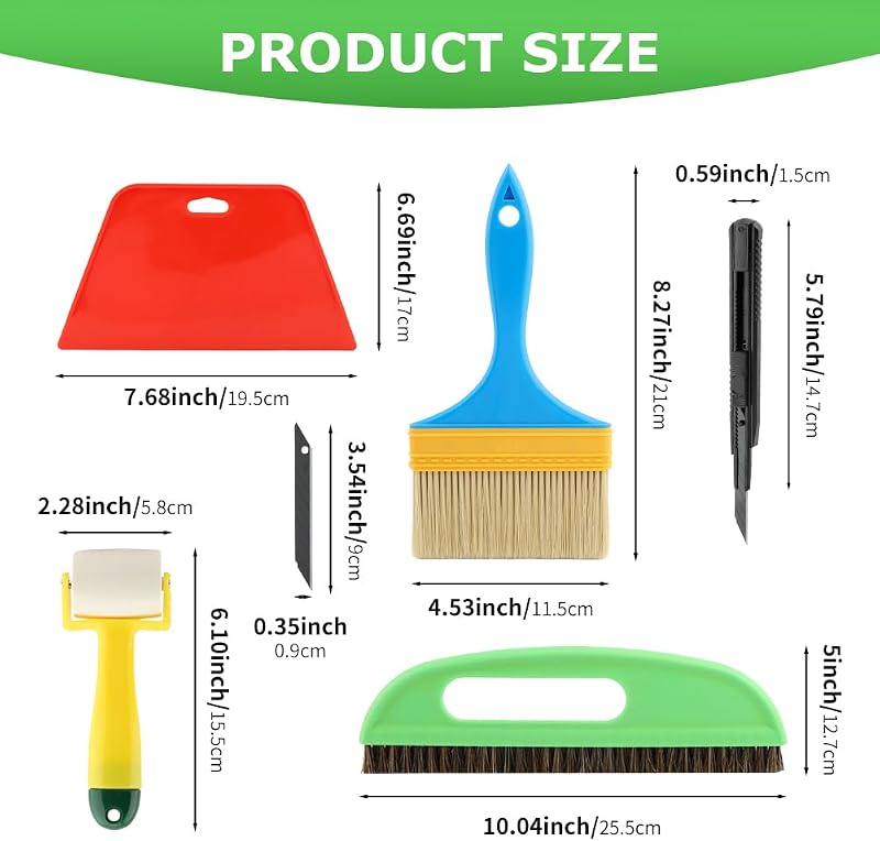 Kit 15 Pzas Herramientas Alisado Papel Tapiz Cepillo Rodillo